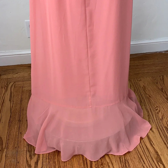 LULU’S Ada Lace Up Back Bohemian Maxi Slip Dress in Rusty Rose Size Medium - Picture 12 of 16